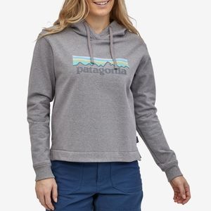 Patagonia Pastel P-6 Logo Uprisal Hoody Gravel Heather Hoodie Women's M